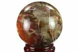 Colorful Petrified Wood Sphere - Madagascar #133828-1